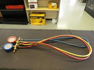 HVAC Diagnostic Refridgerant Manifold Gauge Vacuum Set